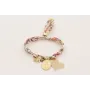 Pulsera lazo liberty ancho estampado flores lilas 