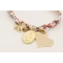 Pulsera lazo liberty ancho estampado flores lilas 