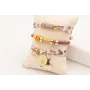Pulsera lazo liberty ancho estampado flores lilas 