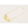 Collar cadena mini strass blanco con colgante aban