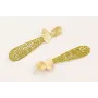 Pendientes perno ovalado abanico, triangulo plisad