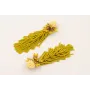 Pendientes perno disco abalorio engarzado amarillo