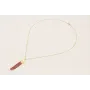 Collar cadena eslabón pequeño dorado mate con colg