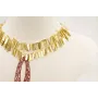 Collar doble cadena rectangulos colgando dorado ma