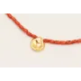 Collar micro tubo de coral con disco aplastado, ci