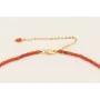 Collar micro tubo de coral con disco aplastado, ci