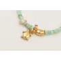 Pulsera discos coral color turquesa, burruño facet