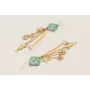 Pendientes acero inoxidable gancho con rombo ojo t