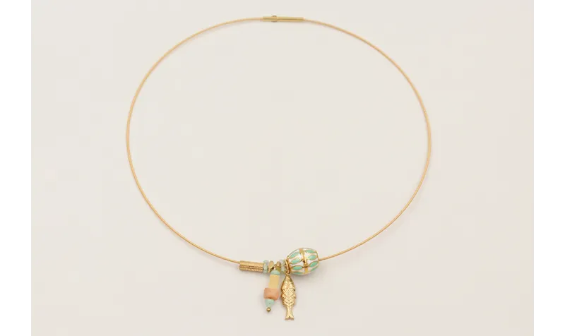 Collar espiral acero inoxidable con barrilete esma