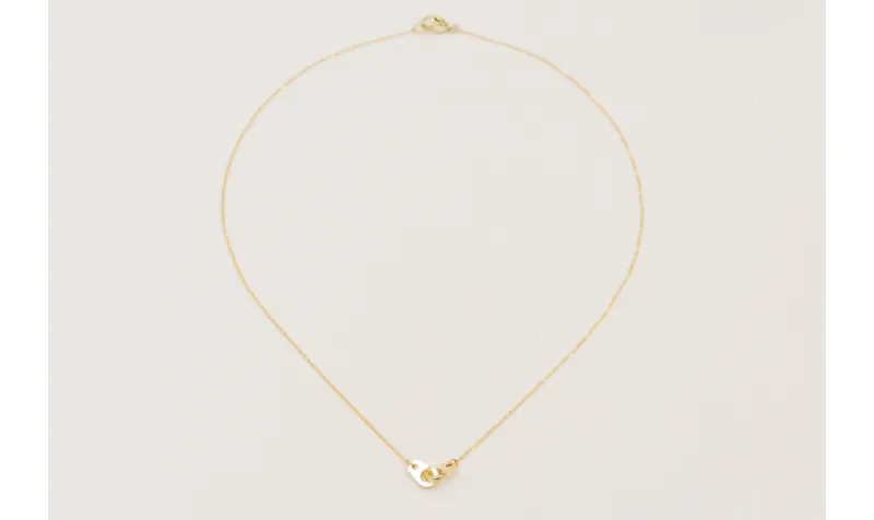 Solitario cadena eslabón pequeño con colgante espo