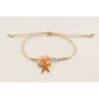 Pulsera hilo dorado con nudo serpiente, burruño fa