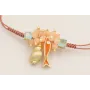 Pulsera hilo macramé oro rosa con nudo serpiente, 