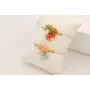 Pulsera hilo dorado nudo macrame con centro de bur