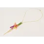 Collar cadena chapitas dorada mate con colgante ca
