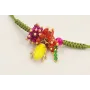 Pulsera hilo verde oliva con nudo serpiente, burru