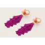 Pendientes fleco abalorio cardenal con mariposas n