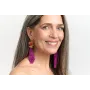 Pendientes fleco abalorio cardenal con mariposas n