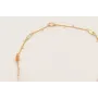 Collar cadena chapitas dorada mate con cabujones d