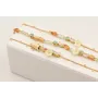 Pulsera cadena chapitas dorada mate con cabujones 