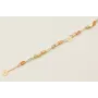 Pulsera cadena chapitas dorada mate con cabujones 