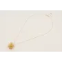 Collar cadena micro perla con bola estrella de aba