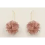 Pendientes eslabón con flores 6 pétalos moldeables
