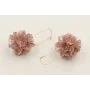 Pendientes eslabón con flores 6 pétalos moldeables