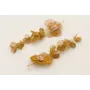 Pendientes flores moldeables color mostaza con bur