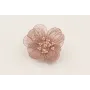 Anillo flor 6 pétalos rosa palo con burruño de ram