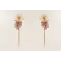 Pendientes flor 6 pétalos moldeables dorado mate c