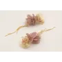 Pendientes flor 6 pétalos moldeables dorado mate c