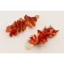 Pendientes perno ovalado dorado mate con cascada d