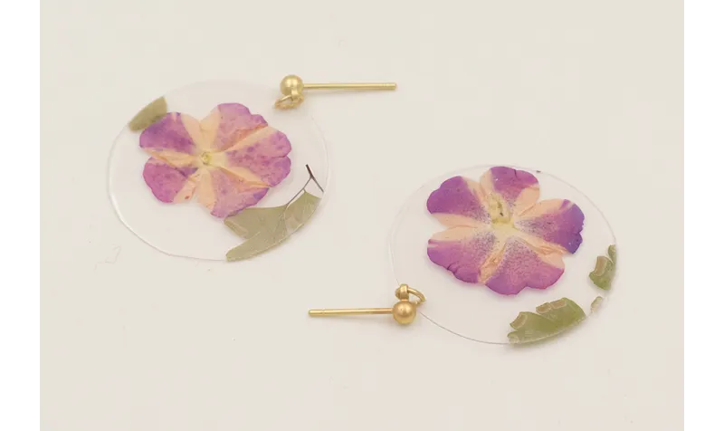 Pendientes bolita dorada mate y lentejuela disco c