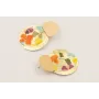 Pendientes perno semi disco satinado, lentejuela o
