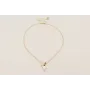 Collar cadena eslabón esmaltado blanco con colgant