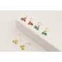 Pendientes aro dorado con colgante vespa esmaltada