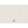 Collar cadena eslabón pequeño dorado con colgante 