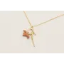 Collar cadena eslabón pequeño dorado con colgante 