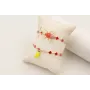 Pulsera cadena mini treboles esmaltados lila,rojo,