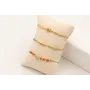 Pulsera ORO18K hilo macramé dorado nudo serpiente 