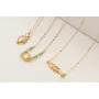 Collar ORO18K cadena eslabón pequeño con colgante