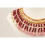 Collar semipreciosas facetadas jade granate, ovalo