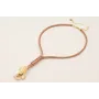 Collar seda natural rellena color cobrizo con nudo