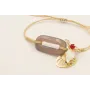 Pulsera hilo dorado con nudo serpiente centro esla