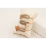 Pulsera hilo dorado con nudo serpiente centro esla
