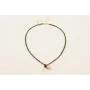 Collar cadena strass rectangular negra con colgant