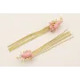 Pendientes fleco dorado mate con escarabajo esmalt