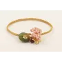 Pulsera hilo dorado nudo macramé cierre eslabón ja
