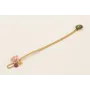 Pulsera hilo dorado nudo macramé cierre eslabón ja