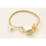 Pulsera nudo macramé hilo dorado con burruño facet